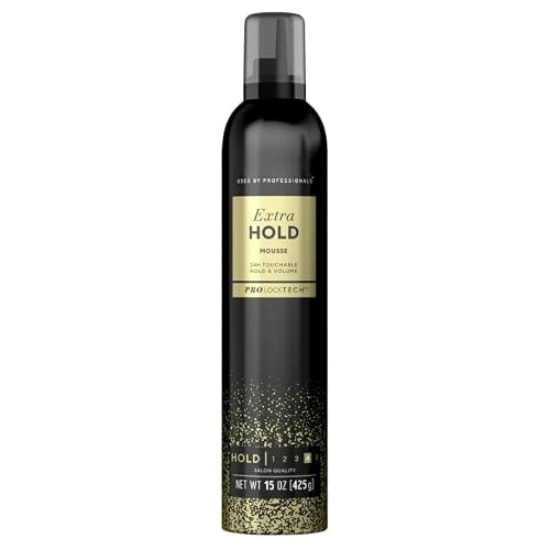 Extra Hold Volumizing Hair Styling Mousse, 15 oz - 1 pack., Black