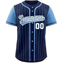 KXK Custom Pinstripe Baseball Jersey Button Down Shirt Personalized Sports Uniform for Men Women Youth