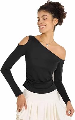 Wild Fable Womens One-Shoulder Long Sleeve Knit Top -