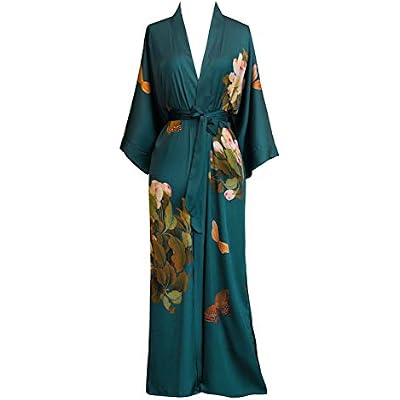 KIMONO Luxury Kimono Robe for Women | Long Floral Robe | Original Design | Removable Waist Tie Closure