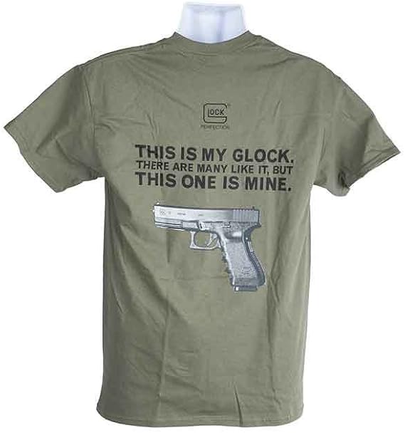 Glock Men's My T-Shirt, Olive Drab Green, Large