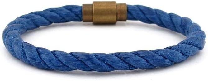 Solfera MAVİ HALAT BRONZ METAL MANYETİK KLİPSLİ ERKEK BİLEKLİK BT392
