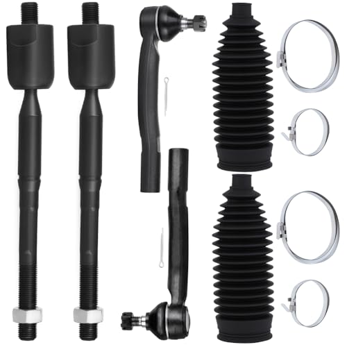 New 6-PC Front Inner Tie Rod Ends Outer Tie Rod Ends Rack & Pinion Steering Boots Replacement for 2004-2006 for Lexus ES330 2004-2006 for Toyota Camry 2004-2008 for Toyota Solara