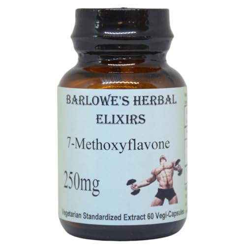 Barlowes Herbal Elixirs 7-Methoxyflavone Extract | 250mg Per Capsule | Hormonal Balance & Vitality Support | 60 Vegan Capsules | Stearate-Free, Additive-Free, Bottled in Glass