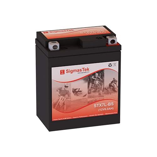 SigmasTek STX7L-BS SLA Battery Compatible With Kawasaki 250CC KL250 Super Sherpa, 2000-2004 Motorcycle Battery Replacement