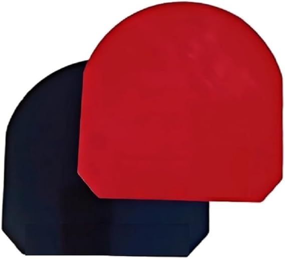 Red/Black PingPong Rubber Sponge 4mm, Table Tennis Bat Replacement Rubbers Sheet, Table Tennis Accessories, 2pcs/Set. A Rubber Protector is Included as a