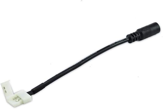 LED Strip Light Connector from 5 mm DC Jack to 8 mm Ribbon