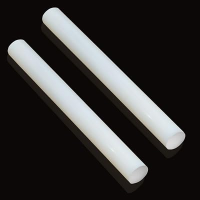 2 Pcs HDPE Rod,High Density Polyethylene Round Rod,58x 13 Plastic Round Rod for Mechanical Processing of Various Parts and DIY ProjectsWhite