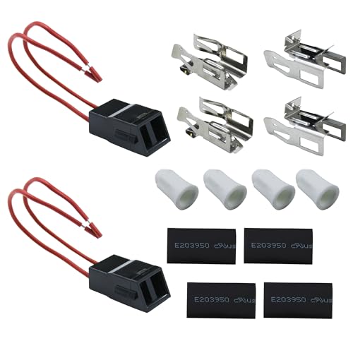 ERR117 Range Burner Receptacle Kit for Whirlpool Kenmore Frigidaire Stove, 330031 Surface Element Plug-in Block Kit Replaces WB17X210 5303935058 814399 WB17X5088 Set of 2