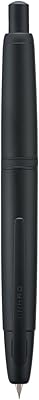 Jinhao 10 Press Fountain Pen with Box, Matte Black Retractable Extra Fine Nib with Ink Converter Set Clip Version