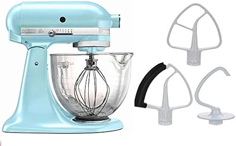 KitchenAid 5-Quart Stand Mixer Glass Bowl Ice Blue