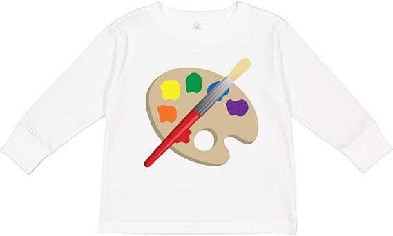 inktastic Artist Palette and Brush Toddler Long Sleeve T-Shirt