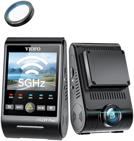 Bundle: VIOFO A229 Plus 2CH + CPL VIOFO A229 Plus Dash Cam with Dual STARVIS 2 Sensors, 2 Channel HDR, 1440P+1440P Front and Rear