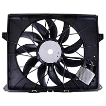 Radiator Cooling Fan Assembly Compatible for GL320/ GL350/ GL550/ ML320/ ML350 2007-2012 Replacement 1645000093 Radiator Cooling Fan Assembly