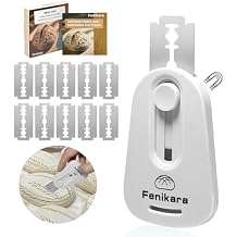 Premium Magnetic Bread Lame & Versatile Bread Scoring Tool - Professional Sourdough Scoring Tool and Lame Bread Tool with 10 Razor Blades & Scoring Patterns Booklet (light gray)