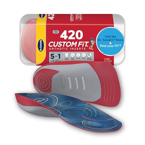 Dr. Scholls Custom Fit Orthotics 34 Length Arch Support Shoe Inserts - Plantar Fasciitis Relief Insoles for Men and Women, Immediate All-Day Total Lower Body Pain Relief, FSA HSA Eligible, CF420