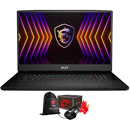 MSI Titan GT77 12UGS Gaming & Entertainment Laptop Intel i7-12800HX 16-Core, 64GB DDR5 4000MHz RAM, 2x4TB PCIe SSD RAID 0 8TB, GeForce RTX 3070 Ti, 17.3 120Hz Win 11 Pro with Loot Box