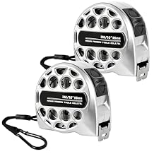 2 Pack Tape Measure 10ft/3Meter Retractable Measuring Tape Waterproof Rust Resistant Easy Read Tape Measure Metric for Construction, Carpenter Work and Home