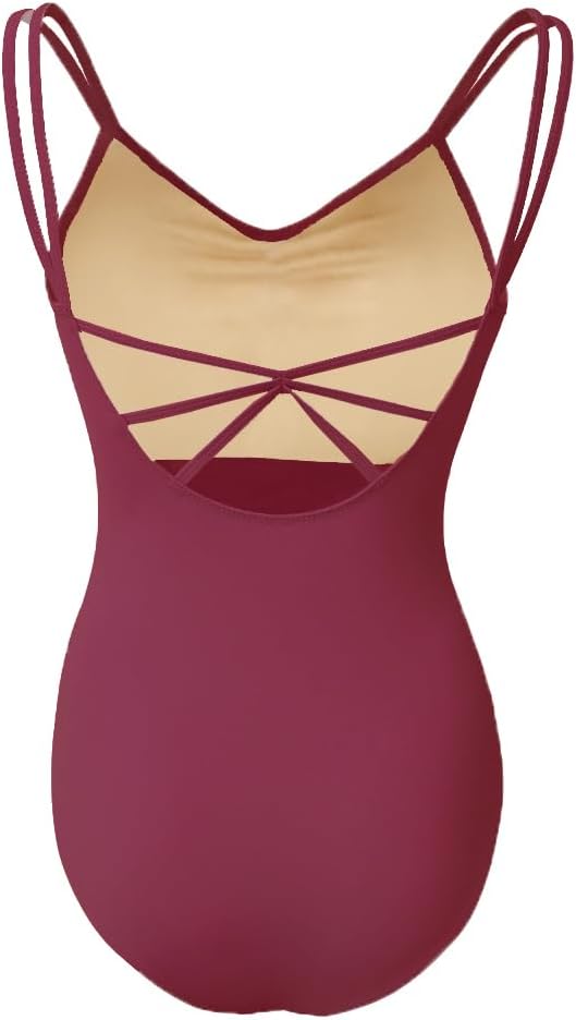 ROYAL SMEELA Womens Camisole with Adjustable Straps Ballet Costumes for Women Backless Dance Leotards Stretchy Bodysuit