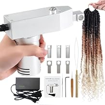 Dreadlock Machine, Instant Electric Portable Dreadlocks Maker, Loc Machine for Dreadlocks, with 6/8/10/12/14/16mm Braided Holes, Can be Directly Work on Head or Braiding Synthetic Hair
