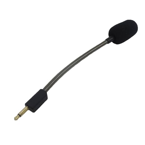 Microphone Replacement Gaming Headset 3.5mm Jack w/Foam,Black