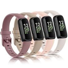 Vancle 4 Pack Bands Compatible with Fitbit Inspire 3 Bands for Women Men, Sport Silicone Adjustable Replacement Straps for Fitbit Inspire 3 Fitness Tracke