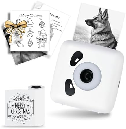 Mini Sticker Printer, 300Dpi Portable Sticker Maker for Kids