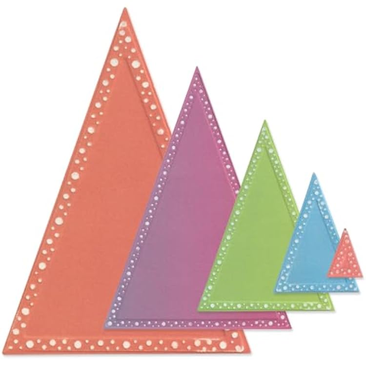 Sizzix Die Set Fanciful Framelits, Pattis Perfect Triangles by Stacey Park, Multicolor, One Size