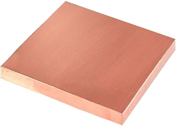 Pure Copper Metal Sheet 99.9% Pure Copper Block T2 Copper Flat Bar Width 20mm/0.8inch Thickness 20mm Length,50mm