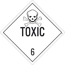 NMC DL87TB Toxic 6 Dot Placard Sign