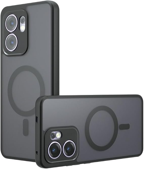 Compatible with Oppo Reno 14F 5G Case Cover,Compatible with MagSafe,Compatible with Oppo Reno14 F 5G CPH2743 Built-in Magnetic Anti-Shock Cell Phone Case Black