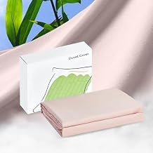 Vesta Premium 100% Bamboo Viscose Duvet Cover, SuperBamboo Cooling for Hot Sleepers, Softer Than Silk, Perfect for Gift Giving, High Thread Count (Heavenly Pink, Full/Queen)