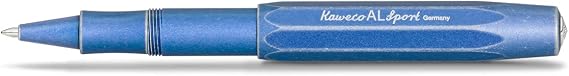 Kaweco AL SPORT Rollerball Stonewashed Blue I Gel/Ballpoint Pen Including 0.7 mm Rollerball Pen Refill in Classic Design with Ceramic Ball I Premium Aluminium Gel Roller 13 cm