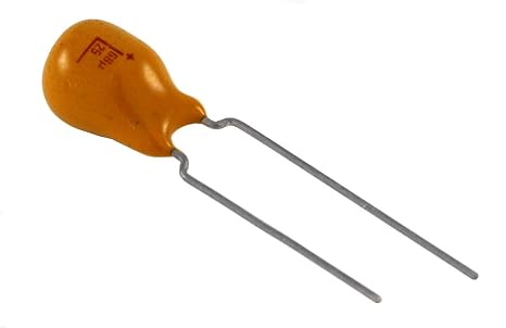 NTE Electronics TD10M25 Series TD Solid Tantalum Capacitor, Radial Lead, 10 F Capacitance, 20% Tolerance, 25V