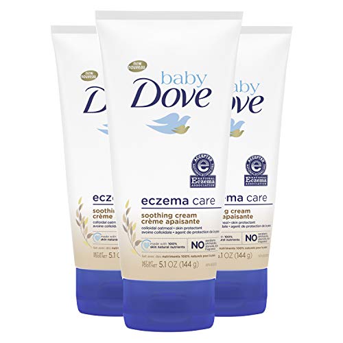 Baby Dove Soothing Cream Lotion To Soothe Delicate Skin Eczema Care No Artificial Perfume or Color, Paraben & Phthalate Free,5.1 Ounce Pack of 3