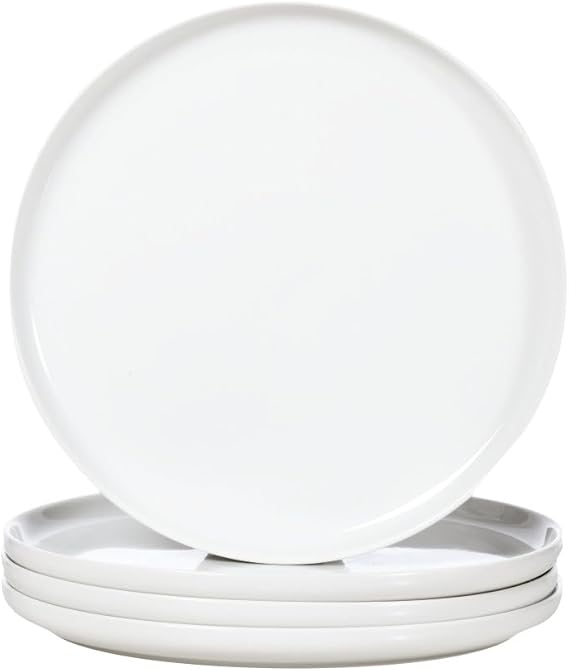 WishDeco Ceramic Dinner Plates Set of 4, Large Serving Plates 27 cm