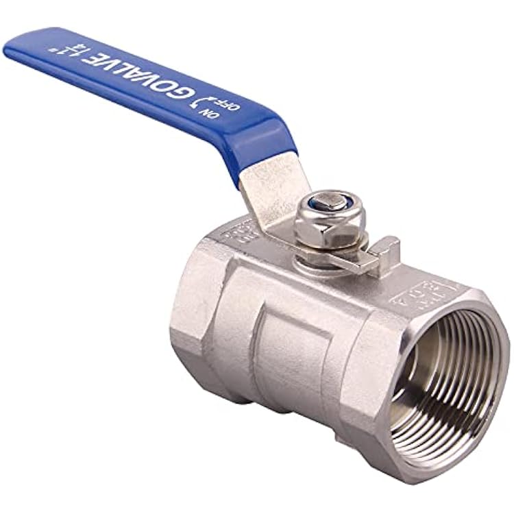 1PC Ball Valve Stainless Steel - 1 14 NPT Female Standard Port 1-Piece Type Ball Valve For water oil and gas