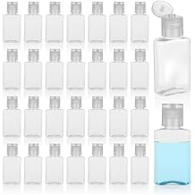 100 Pcs 1oz Travel Bottles - Hand Sanitizer Bottle Mini Clear Bottles with Flip Caps, Portable Empty Refillable Containers for Shower Gel, Face Creams, Body Lotions