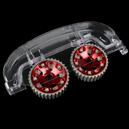G-PLUS Clear Cam Gear Timing Belt Cover Compatible with Mitsubishi Eclipse 4G63 Turbo DSM 1G EVO 123