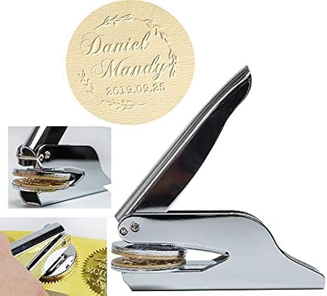 New Customize Design Your Own Custom Rings Monogram Names Date Embosser Logo Letter Personalized Official Book Seal Monogram Wedding Invitations Hand Embosser Great Gift Idea