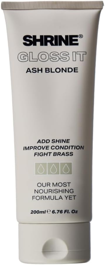 GLOSS IT ASH BLONDE Colour Depositing Hair Mask | High-Shine Gloss Treatment | Neutralises brassiness and yellow tones | Quick 10-minute application | Vegan | 200ml