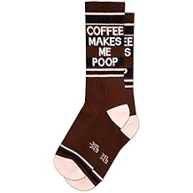 Gumball Poodle COFFEE MAKES ME POOP Unisex Gym Crew Socks (Made in the USA)