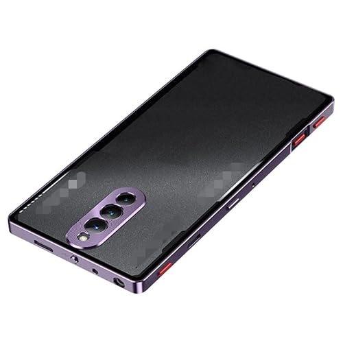Smartphone Case Cover for Nubia RedMAGIC 8S Pro Bumper Aluminum Case Cover TPU Metal  Tempered Glass Nubia Red Magic 8S Pro Android Stylish Smartphone Smartphone Case Cover Purple