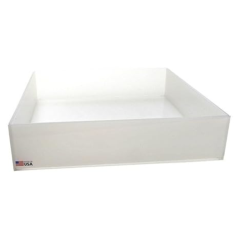 107304 Polypropylene Heavy Duty Rectangular Laboratory Tray/Storage Bin, 10" Length x 15" Width x 3" Height