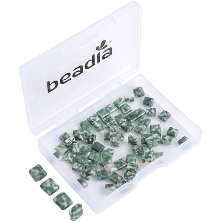 Natural African Jade Stone Tila Beads 5x5mm Square 2-Hole Spacer Beads for DIY Bracelet Earring Making 15Strand