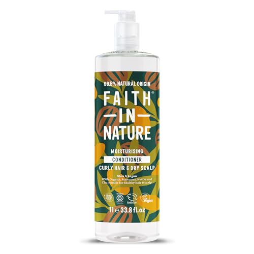 FAITH IN NATURE Natural Conditioner - Vegan & Cruelty Free, No SLS or Parabens - 33.8 fl oz Family Sized, Shea & Argan