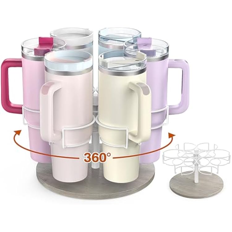 Water Bottle Organizer for Stanley 40 oz, Rotating Stanley Cup Organizer Holder, Tumbler Organizer Holder, Stanley Cup Accessories, 13.2  11  7.75in, Grey