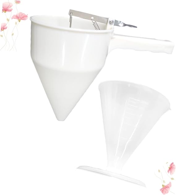 Conical Manual Press Funnel Dispenser for Baking Kitchen Tool