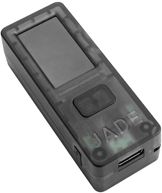 Blockstream Jade - Bitcoin Hardware Wallet - Camera - Bluetooth - USB-C - 240 mAh Battery - Secure Your Bitcoin Offline (Transparent Black)