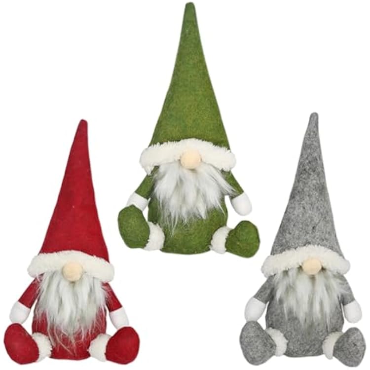 Charmed By Dragons Holiday Christmas Home Decor - Set of 3 Gnomes Gnomes Set